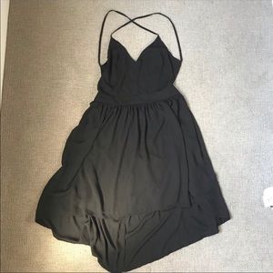 new love stitch black high-lo dress Large